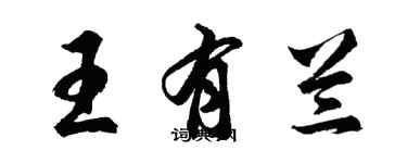 胡問遂王有蘭行書個性簽名怎么寫