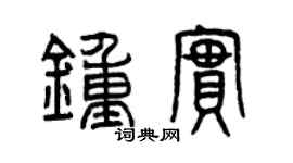 曾慶福鍾實篆書個性簽名怎么寫
