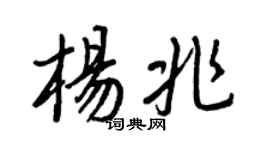 王正良楊兆行書個性簽名怎么寫