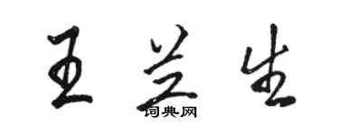 駱恆光王蘭生行書個性簽名怎么寫