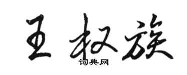 駱恆光王權族行書個性簽名怎么寫