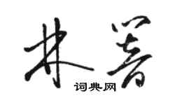 駱恆光林響草書個性簽名怎么寫