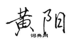 駱恆光黃陽行書個性簽名怎么寫
