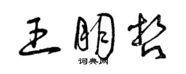 曾慶福王朋哲草書個性簽名怎么寫