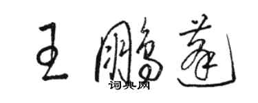 駱恆光王鵬蓬草書個性簽名怎么寫