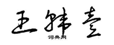 曾慶福王韓壹草書個性簽名怎么寫