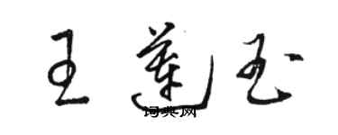 駱恆光王蓮玉草書個性簽名怎么寫