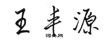 駱恆光王豐源行書個性簽名怎么寫