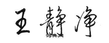 駱恆光王靜淨行書個性簽名怎么寫