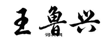 胡問遂王魯興行書個性簽名怎么寫