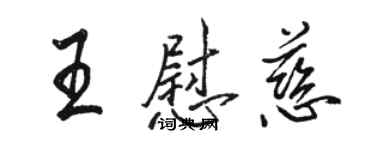 駱恆光王慰慈行書個性簽名怎么寫