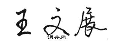 駱恆光王文展行書個性簽名怎么寫