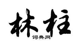 胡問遂林柱行書個性簽名怎么寫