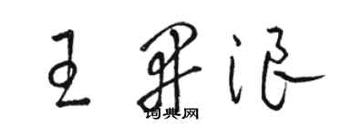 駱恆光王開浪草書個性簽名怎么寫