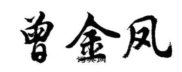 胡問遂曾金鳳行書個性簽名怎么寫