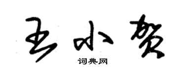 朱錫榮王小賀草書個性簽名怎么寫