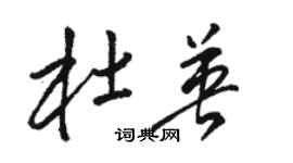 駱恆光杜英草書個性簽名怎么寫