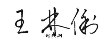 駱恆光王林俐草書個性簽名怎么寫