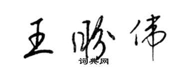 梁錦英王盼偉草書個性簽名怎么寫