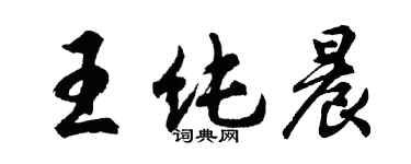 胡問遂王純晨行書個性簽名怎么寫