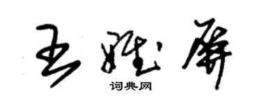 朱錫榮王雅屏草書個性簽名怎么寫