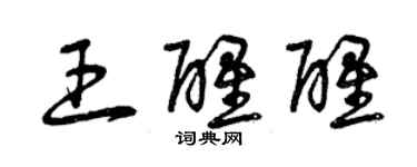 曾慶福王醒醒草書個性簽名怎么寫