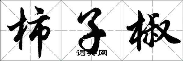 胡問遂柿子椒行書怎么寫