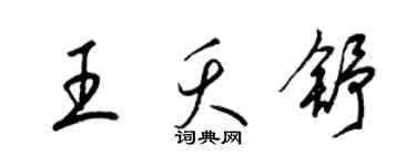 梁錦英王夭舒草書個性簽名怎么寫