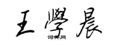 王正良王學晨行書個性簽名怎么寫