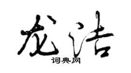 曾慶福龍潔行書個性簽名怎么寫