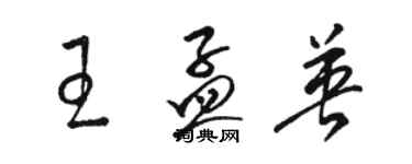 駱恆光王孟英草書個性簽名怎么寫