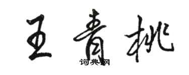 駱恆光王青桃行書個性簽名怎么寫