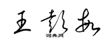 梁錦英王彭敏草書個性簽名怎么寫