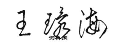 駱恆光王環海草書個性簽名怎么寫