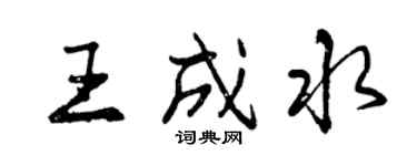 曾慶福王成水行書個性簽名怎么寫