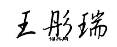 王正良王彤瑞行書個性簽名怎么寫