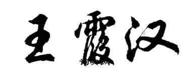 胡問遂王霞漢行書個性簽名怎么寫