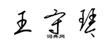 梁錦英王守琴草書個性簽名怎么寫