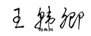 駱恆光王韓卿草書個性簽名怎么寫