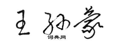 駱恆光王孫蒙草書個性簽名怎么寫