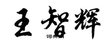 胡問遂王智輝行書個性簽名怎么寫