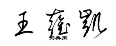 梁錦英王雍凱草書個性簽名怎么寫