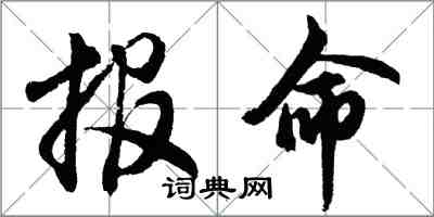 胡問遂報命行書怎么寫