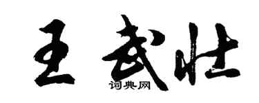 胡問遂王武壯行書個性簽名怎么寫