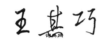 駱恆光王其巧行書個性簽名怎么寫