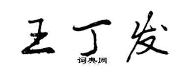曾慶福王丁發行書個性簽名怎么寫