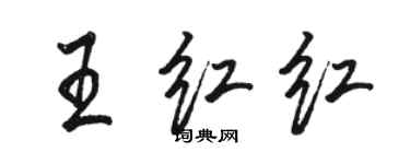 駱恆光王紅紅行書個性簽名怎么寫