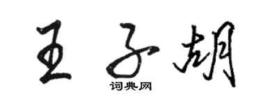 駱恆光王子胡行書個性簽名怎么寫