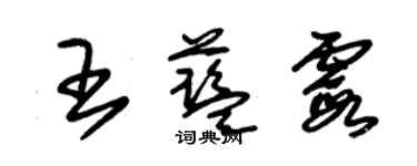 朱錫榮王藍霞草書個性簽名怎么寫