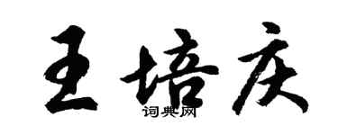 胡問遂王培慶行書個性簽名怎么寫